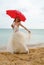 The bride with a parasol