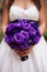 Bride with Purple Bouquet