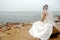 Bride on the shore