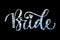 Bride Squad Party silver sparkle calligraphy text - Bride