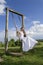 Bride on a swing
