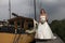 Bride with thunderclouds