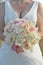 Bride to be holding Flower boquet