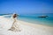 Bride on tropical beach