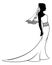 Bride wedding dress silhouette