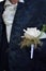 Bridegroom flower brooch - detail