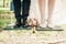 Brides and grooms feet