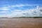 Bridge across brown waters of Orinoco river in Sudad Bolivar