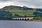 Bridge across Lady Bower reservoir in late summer.