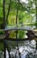 Bridge across pond in Botanical Park, Palanga, Lithuania
