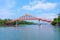 Bridge across river in Amritapuri, India