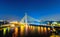 The Bridge across the river at dusk