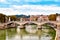 Bridge across river Tiber, Ponte Umberto in Rome, Italy