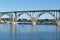 Bridge across Yaquina Bay seen from South jetty