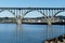 Bridge across Yaquina Bay seen from South jetty