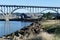Bridge across Yaquina Bay seen from South jetty