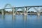 Bridge across Yaquina Bay seen from South jetty