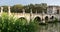 Bridge of Angels Ponte Sant`Angelo a famous Roman pedestrian bridge in Adriano Park in Vatican City, Rome