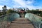 Bridge and arbor in a public park. Dalat. Vietnam