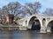 Bridge arched in arta city on arahthos river in greece