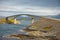 Bridge Atlanterhavsvegen with an amazing view over the norwegian mountains, Atlantic road, Norway