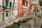 A bridge aver a small canal, Venice