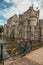 Bridge and bike in front of Gravensteen Castle in Ghent