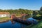 Bridge in Bourtange fortified city in Netherlands