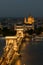 The bridge in Budapest at night portrait