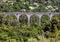 Bridge for cars and countryside viewed from the Tourrettes sur Loup in Provence, France