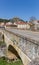 Bridge and castle in Aguilar de Campoo