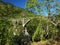 Bridge construction. Durdevica Tara arc bridge in the mountains, North of Montenegro.