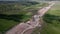 Bridge construction and preparation for road in hollow area