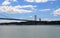 The bridge and the Cristo Rei at Tagus river bank