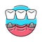 bridge dental procedure color icon vector illustration