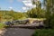 Bridge destroyed by flood.