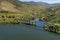 Bridge drone view like Harry Potter movie in Douro River Region, in Portugal