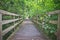 Bridge at Fabry woods, a forrest in the city of Liege, Belgium