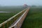 Bridge through grass