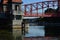 Bridge Hafenbruecke - Sechserbruecke at the Tegeler See in Autumn in the Neighborhood of Tegel  Berlin