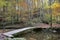 Bridge at hiking path through Maisinger Schlucht in Bavaria