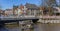 Bridge and historic houses in Harlingen