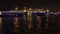 Bridge with illumination over the river at night