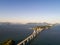 Bridge, islands, sea and sky