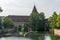 The bridge `Kettensteg` in the old town of Nuremberg, Germany