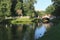 The bridge on the lake in the Park Tsaritsyno, Moscow