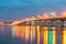 Bridge of Lions crossing Atlantic Intracoastal Waterway at historic Saint Augustine, FL