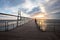 Bridge Lisbon at sunrise Vasco da Gamma