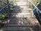 The bridge is made of a steel frame and a large sheet of wood