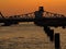 Bridge Meiningen at sunset